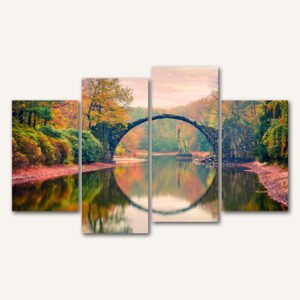 Tablou Canvas 4 Piese - Cercul Magic al Toamnei
