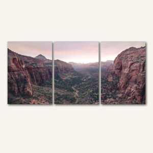 Tablou Canvas 3 Piese - Măreția Canionului Zion