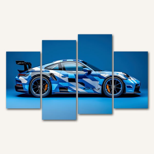 Tablou Canvas 4 Piese - Porsche 911 GT3