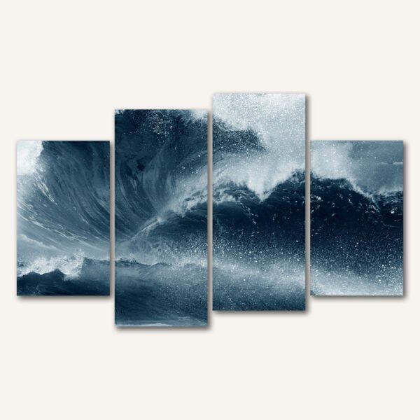 Tablou Canvas 4 Piese - Forța Oceanului