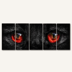 Tablou Canvas 5 Piese - Fury Eyes