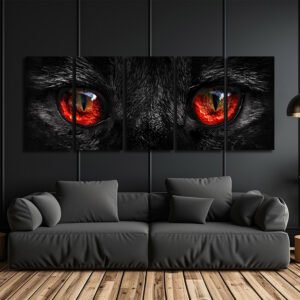 Tablou Canvas 5 Piese - Fury Eyes - Detaliu Tablou Canvas nr. 30623