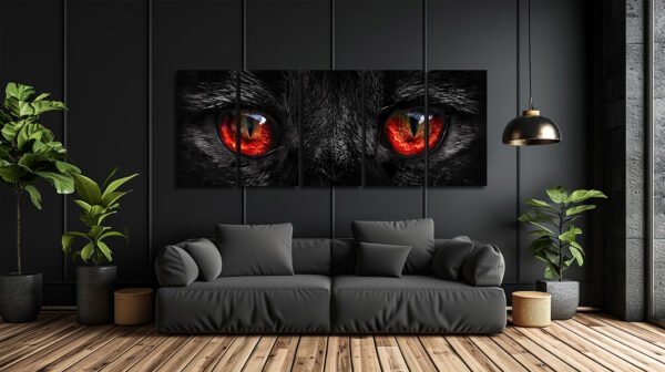 Tablou Canvas 5 Piese - Fury Eyes - Detaliu Tablou Canvas nr. 30623
