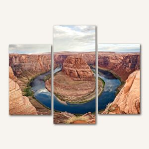Tablou Canvas 3 Piese -  Horseshoe Bend