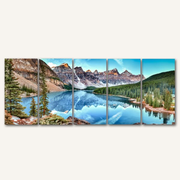 Tablou Canvas 5 Piese - Moraine Lake
