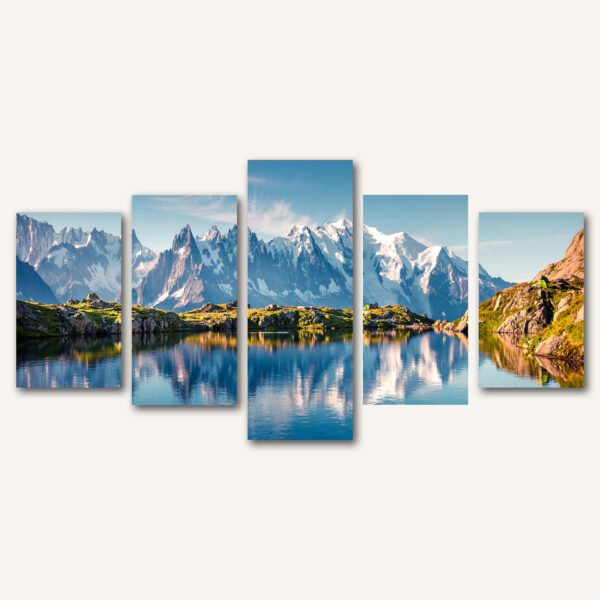 Tablou Canvas 5 Piese -  Lac Blanc