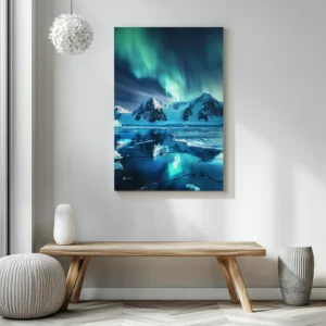 Tablou Canvas Aurora Boreală deasupra Ghețarilor - Detaliu Tablou Canvas nr. 21400