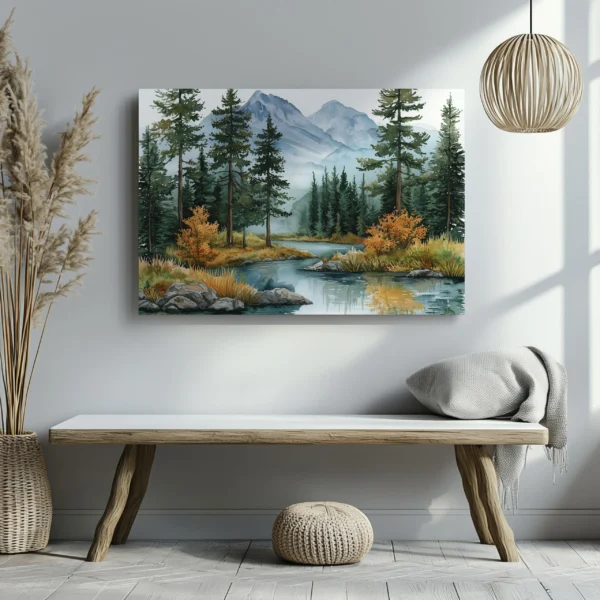 Tablou Canvas Râu Alpin - Detaliu Tablou Canvas nr. 22700