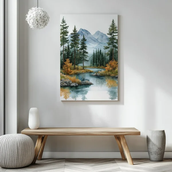 Tablou Canvas Râu Alpin - Detaliu Tablou Canvas nr. 22699
