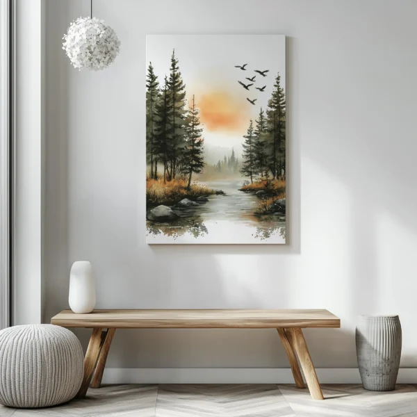 Tablou Canvas Pasari in Amurg - Detaliu Tablou Canvas nr. 22765
