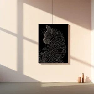 Tablou Canvas Grație Felină Minimalistă - Detaliu Tablou Canvas nr. 23219