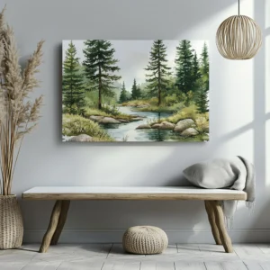 Tablou Canvas Râu Cristalin - Detaliu Tablou Canvas nr. 22799