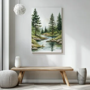 Tablou Canvas Râu Cristalin - Detaliu Tablou Canvas nr. 22798