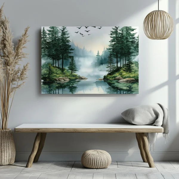 Tablou Canvas Padurea Tacuta - Detaliu Tablou Canvas nr. 22832