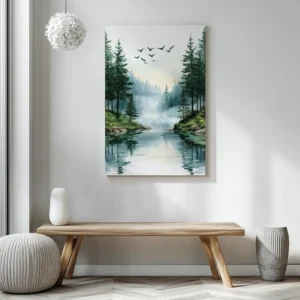 Tablou Canvas Padurea Tacuta - Detaliu Tablou Canvas nr. 22831