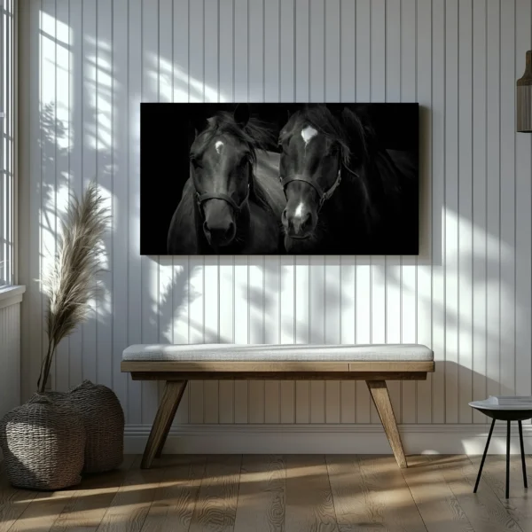 Tablou Canvas Doi Cai - Detaliu Tablou Canvas nr. 28223