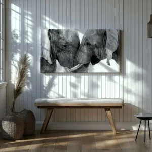 Tablou Canvas Elefanți în Armonie - Detaliu Tablou Canvas nr. 27794
