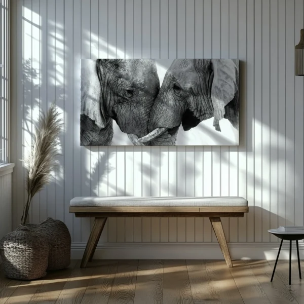 Tablou Canvas Elefanți în Armonie - Detaliu Tablou Canvas nr. 27794