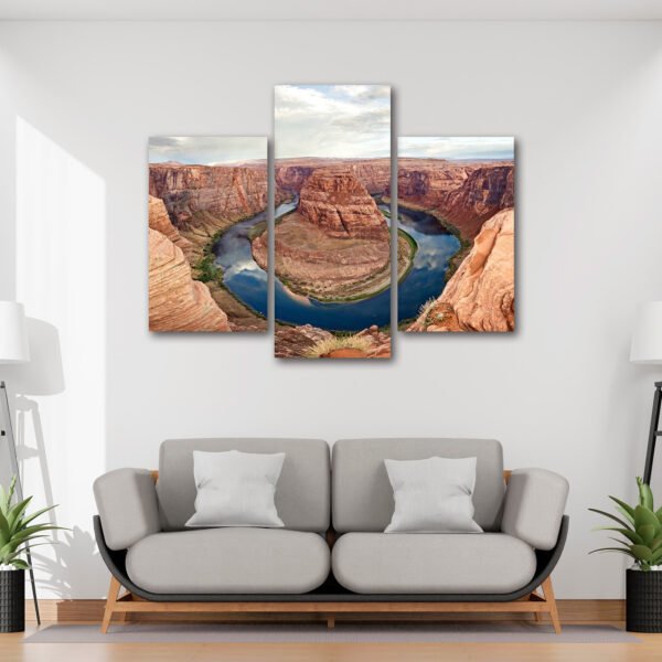Tablou Canvas 3 Piese -  Horseshoe Bend - Detaliu Tablou Canvas nr. 31435