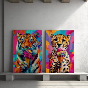 Tablou Canvas 2 Piese - Ice Cream Predators - Detaliu Tablou Canvas nr. 31056