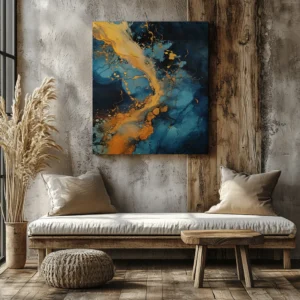 Tablou Canvas Vortexul Auriu - Detaliu Tablou Canvas nr. 23949