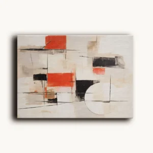 Tablou Canvas Compoziție în Roșu și Negru - Detaliu Tablou Canvas nr. 24146