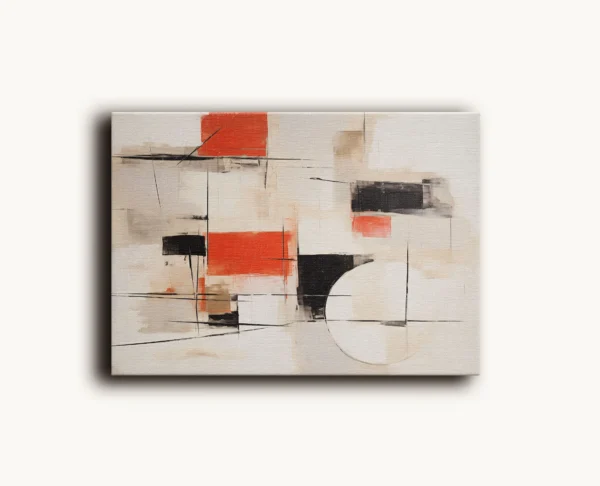 Tablou Canvas Compoziție în Roșu și Negru - Detaliu Tablou Canvas nr. 24146