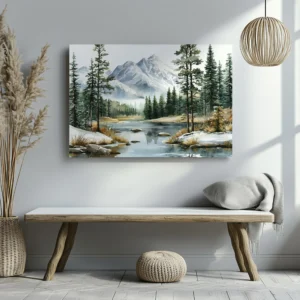 Tablou Canvas Râu Înghețat - Detaliu Tablou Canvas nr. 22535