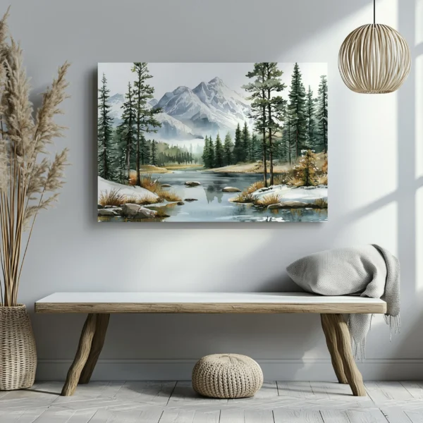 Tablou Canvas Râu Înghețat - Detaliu Tablou Canvas nr. 22535