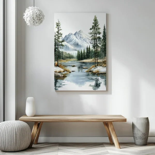 Tablou Canvas Râu Înghețat - Detaliu Tablou Canvas nr. 22534