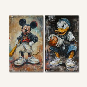 Tablou Canvas 2 Piese - Mickey & Donald Streetwear