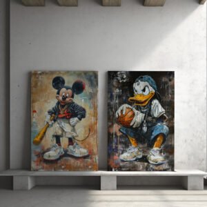 Tablou Canvas 2 Piese - Mickey & Donald Streetwear - Detaliu Tablou Canvas nr. 31053