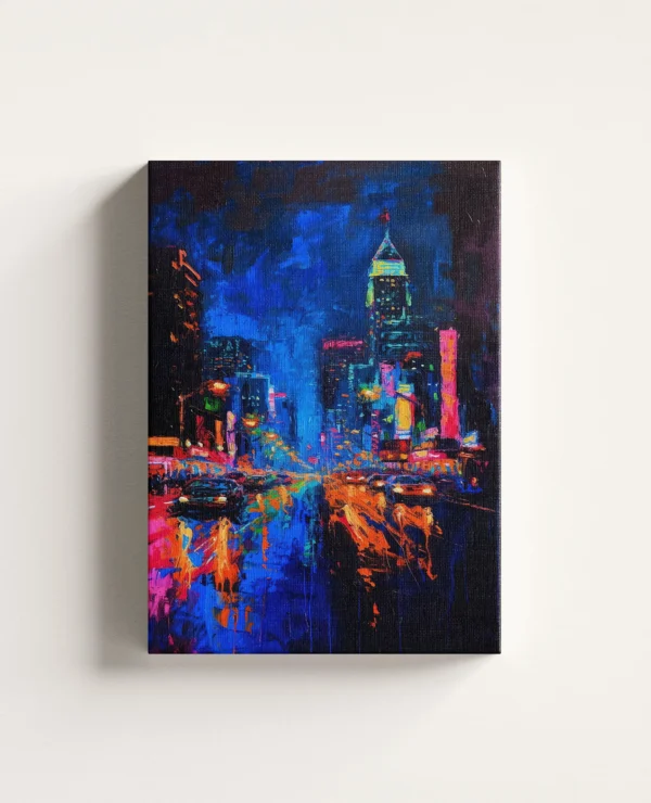 Tablou Canvas Nocturnă Urbană Electrică