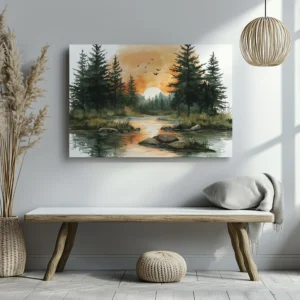 Tablou Canvas Apus Portocaliu - Detaliu Tablou Canvas nr. 22568
