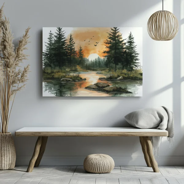 Tablou Canvas Apus Portocaliu - Detaliu Tablou Canvas nr. 22568