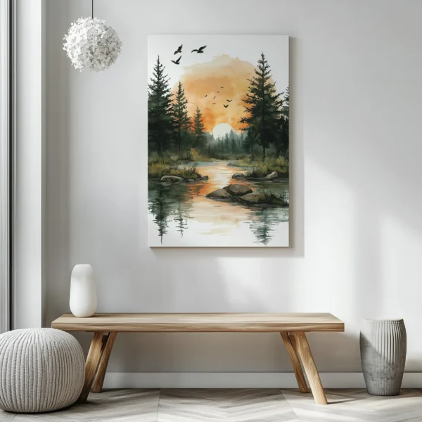 Tablou Canvas Apus Portocaliu - Detaliu Tablou Canvas nr. 22567