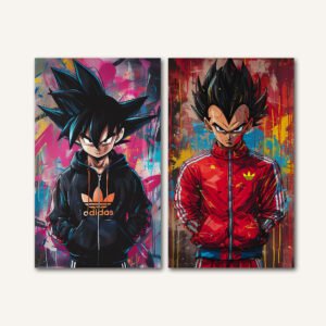 Tablou Canvas 2 Piese - Goku & Vegeta Streetwear