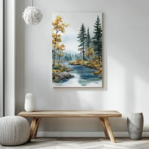 Tablou Canvas Pădurea Aurie de Toamnă - Detaliu Tablou Canvas nr. 22600