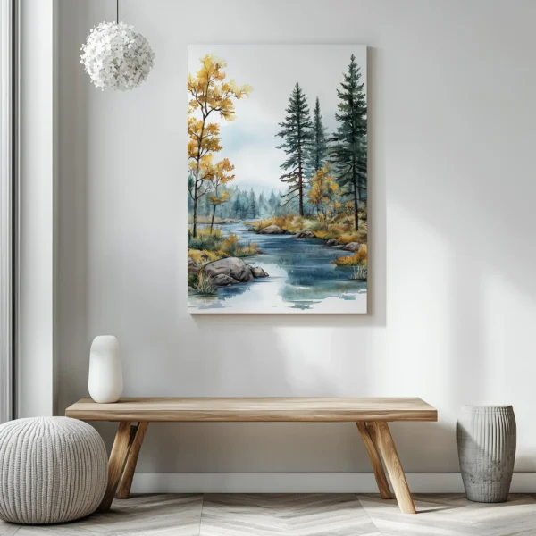 Tablou Canvas Pădurea Aurie de Toamnă - Detaliu Tablou Canvas nr. 22600