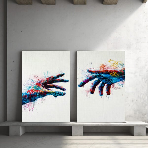 Tablou Canvas 2 Piese - Atingerea Urbană - Detaliu Tablou Canvas nr. 31077