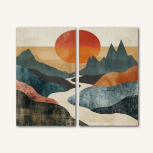 Tablou Canvas 2 Piese - Boho Sunset
