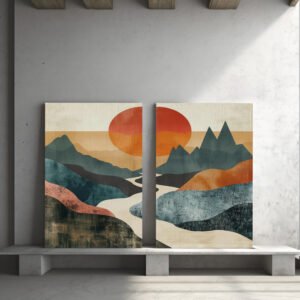 Tablou Canvas 2 Piese - Boho Sunset - Detaliu Tablou Canvas nr. 31074