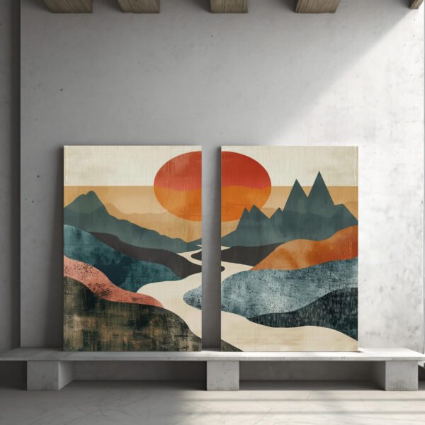 Tablou Canvas 2 Piese - Boho Sunset - Detaliu Tablou Canvas nr. 31074