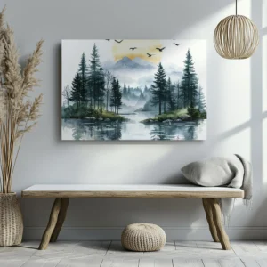 Tablou Canvas Pădure de Conifere - Detaliu Tablou Canvas nr. 22667
