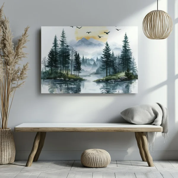 Tablou Canvas Pădure de Conifere - Detaliu Tablou Canvas nr. 22667