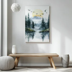Tablou Canvas Pădure de Conifere - Detaliu Tablou Canvas nr. 22666