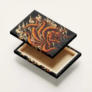 Tablou Canvas Naruto - Kurama Vulpea cu Nouă Cozi - Detaliu Tablou Canvas nr. 17477
