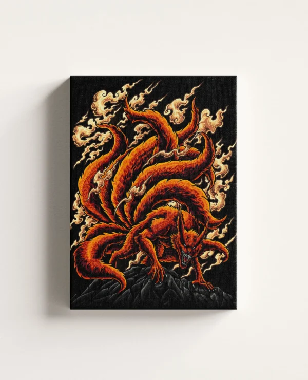 Tablou Canvas Naruto - Kurama Vulpea cu Nouă Cozi
