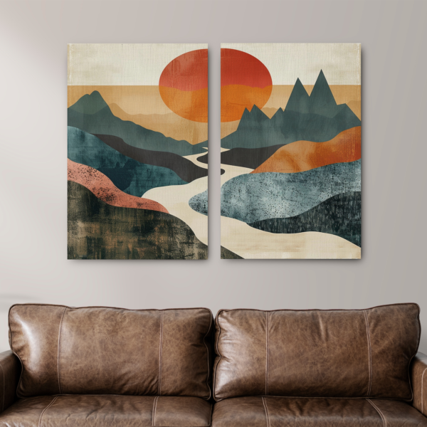 Tablou Canvas 2 Piese - Boho Sunset - Detaliu Tablou Canvas nr. 31420