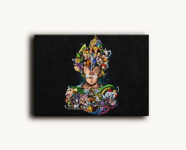 Tablou Canvas Dragon Ball Z - Vegeta (Design Compus) - Detaliu Tablou Canvas nr. 17114